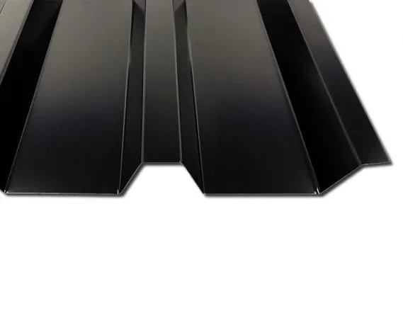 Preview: Schwarz wie die Nach: unser Trapezblech T-35M/1050 mit 35 µm Polyesterbeschichtung. Im Dunkeln nahezu unsichtbar.